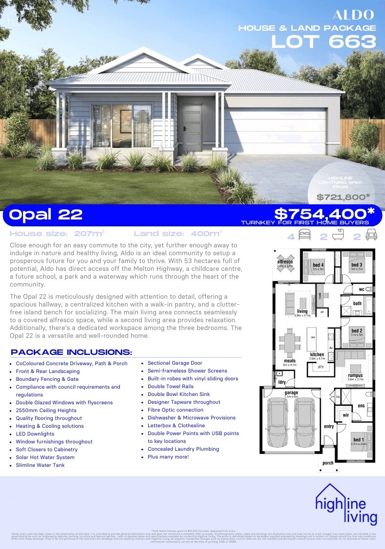 [Land for Sale] Aldo Estate, Fraser Rise OpenLot